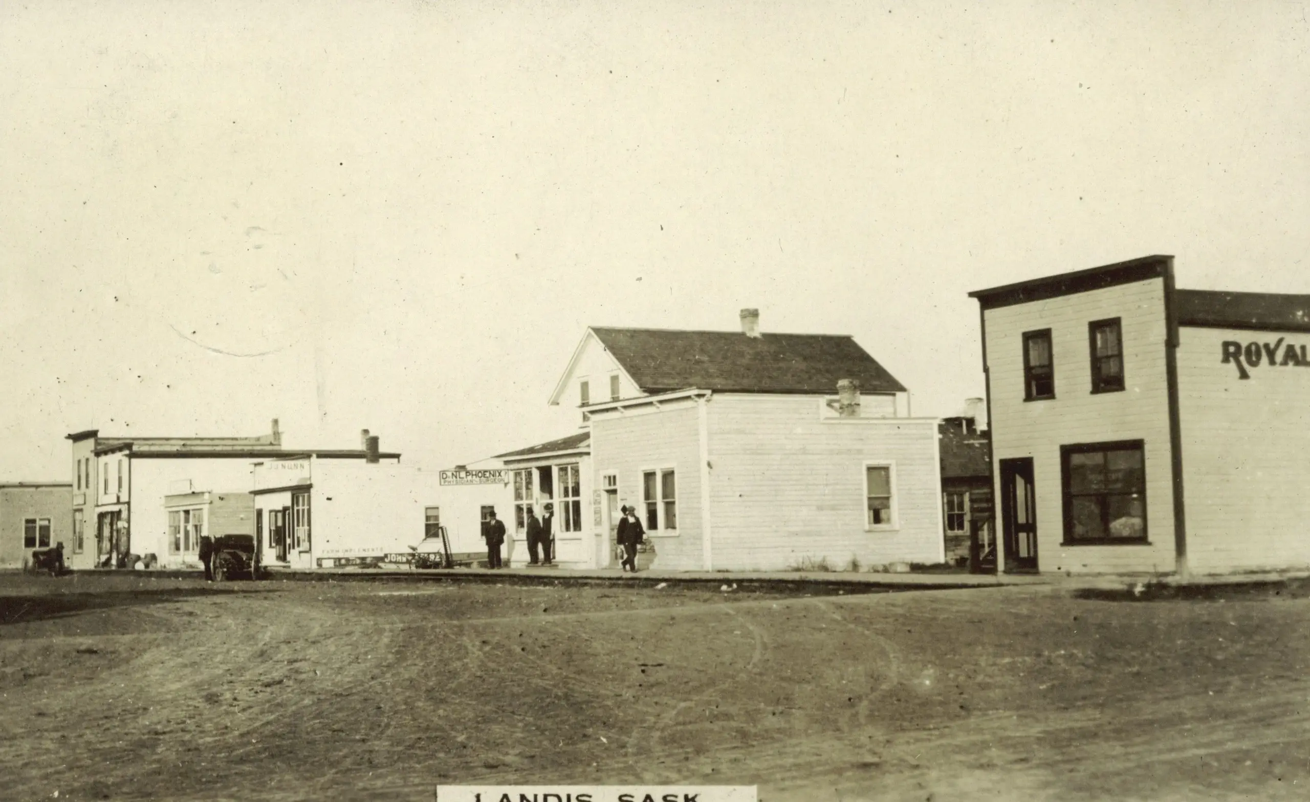 Street scene with early storefronts